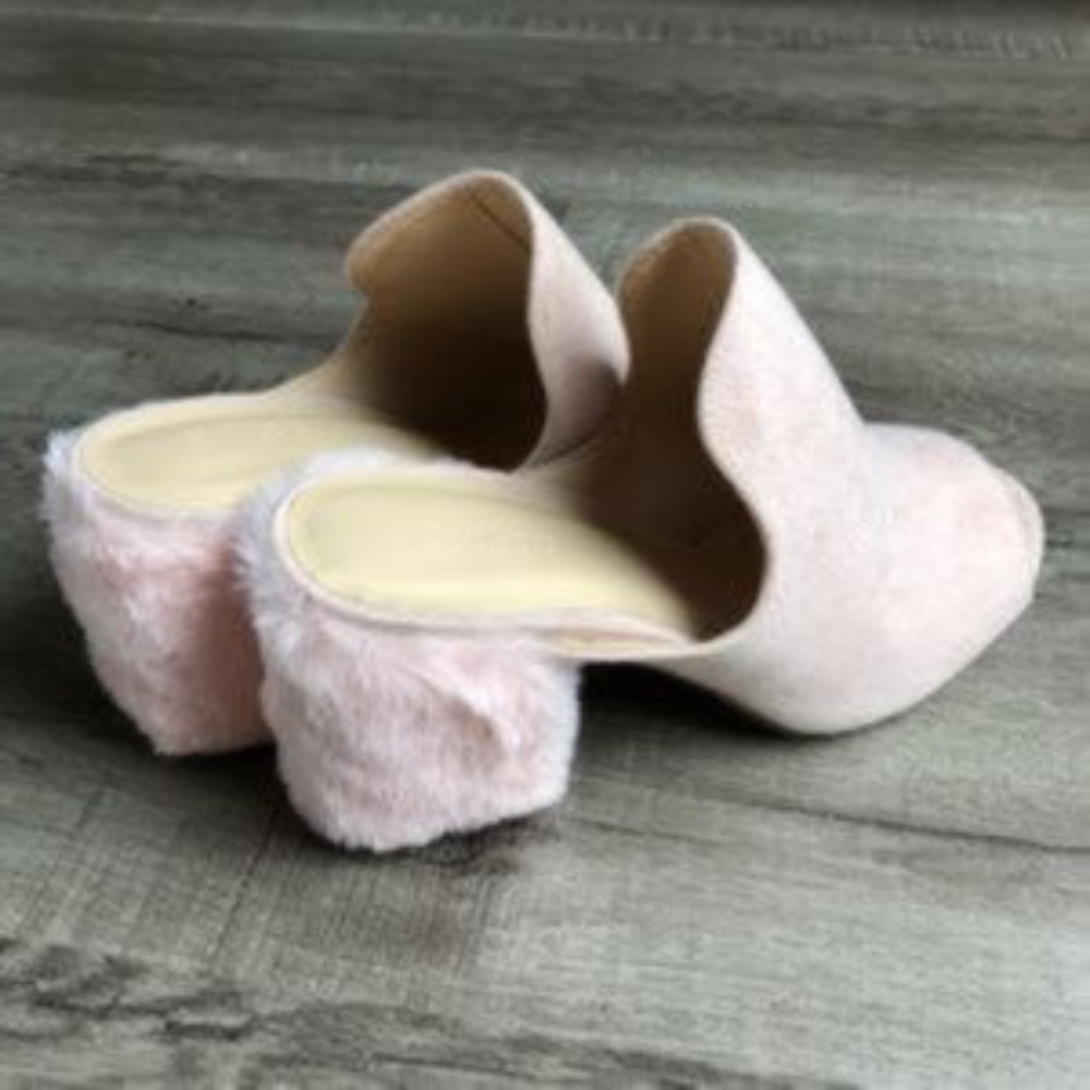 Wild Diva Faux Fur Slide On Mules - Picture 7 of 7